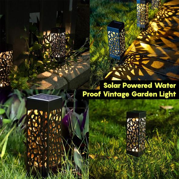 Lámpara de jardín vintage impermeable y con energía solar