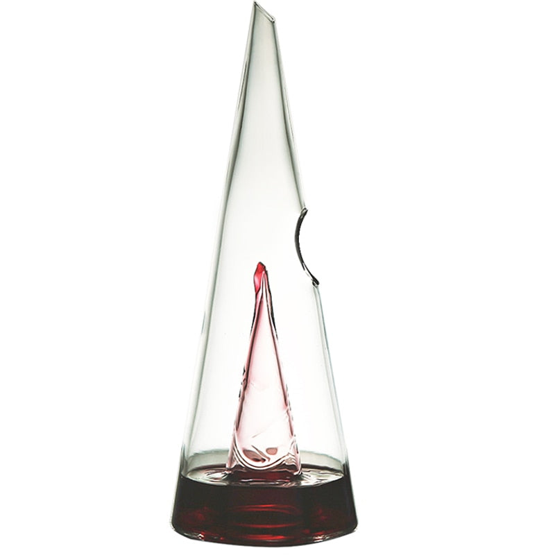 Decantador de vino transparente