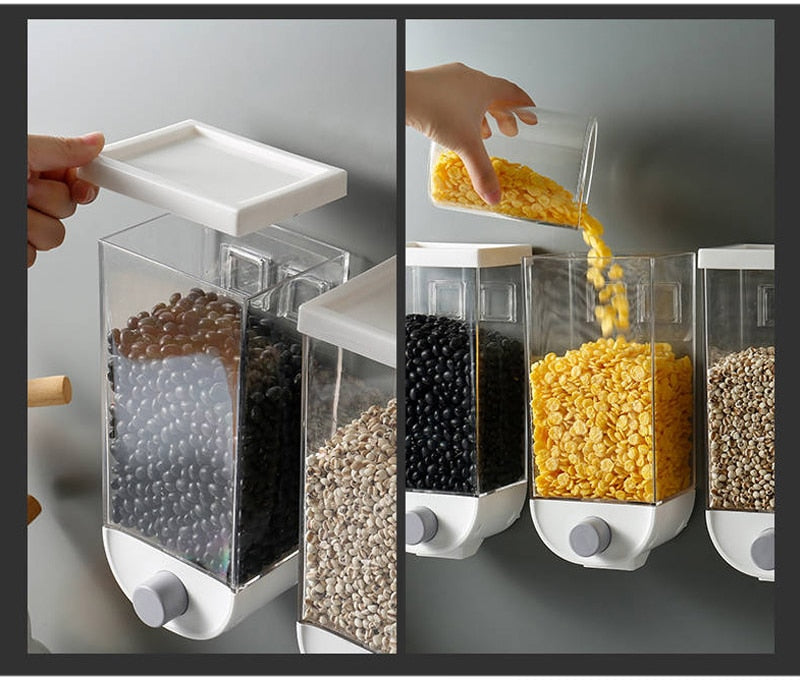 Frascos sellados multigrano para cocina de pared