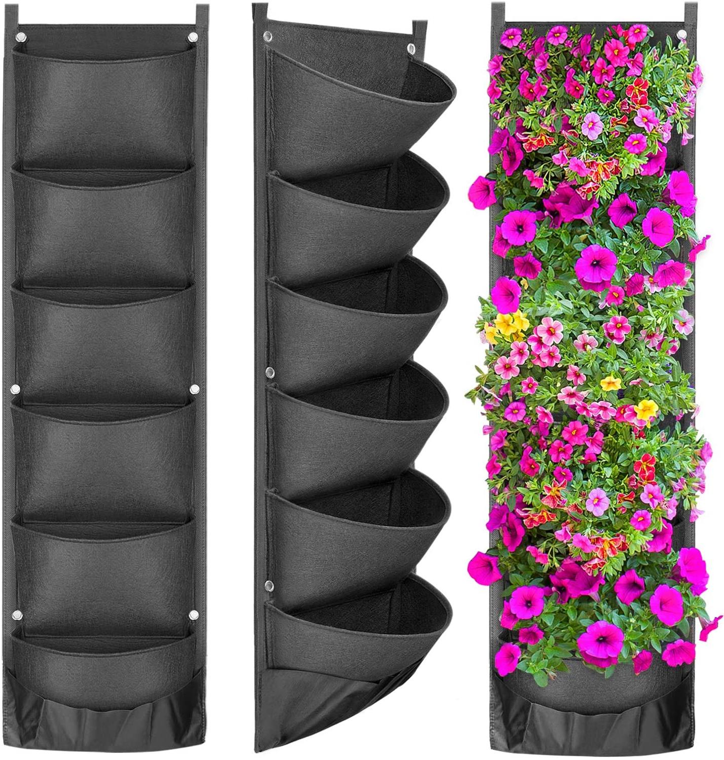Macetas colgantes verticales para jardín