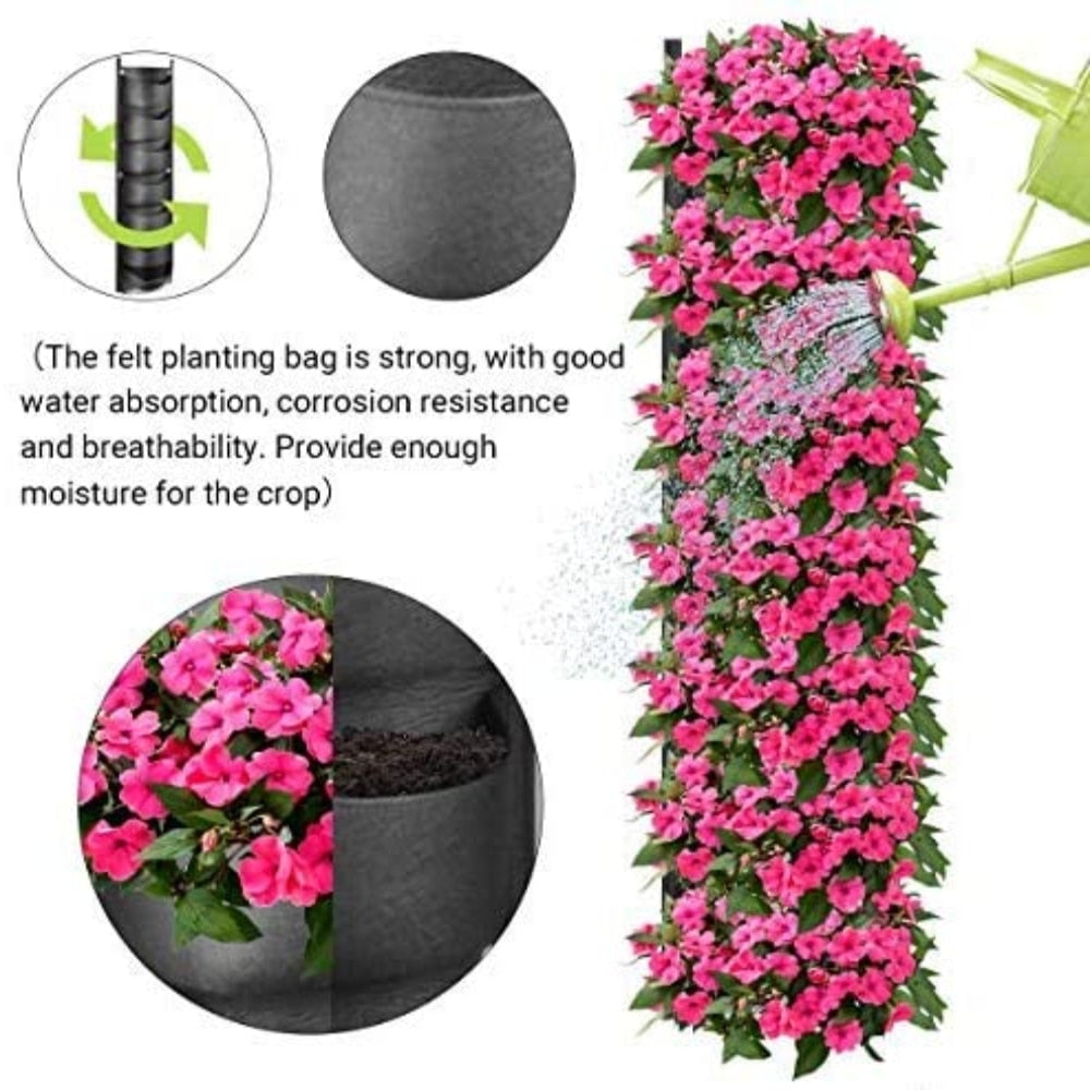 Macetas colgantes verticales para jardín